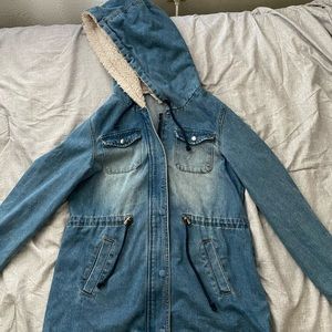 Long denim jacket